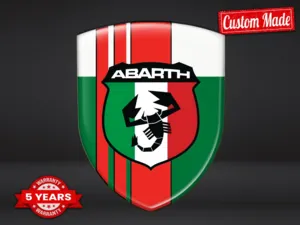 Fiat Abarth Décalcos Bombés Look Premium Sticker Haut de Gamme